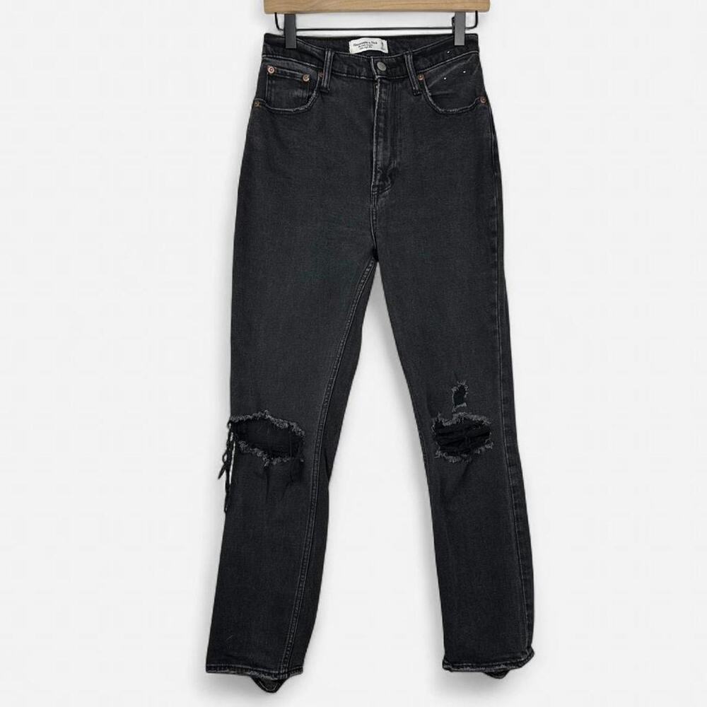 Abercrombie fitch ultra high rise ankle distressed curve love jeans